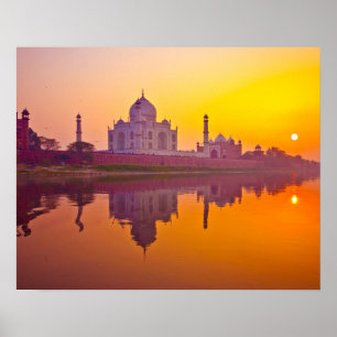 Monuments   Taj Mahal at Sunset Poster