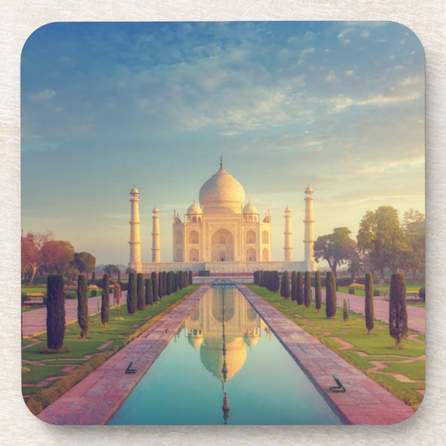 Monuments | Taj Mahal Colours Coaster (Front)