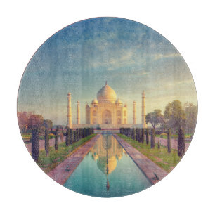Monuments Taj Mahal Colours Cutting Board