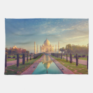 Monuments Taj Mahal Colours Tea Towel