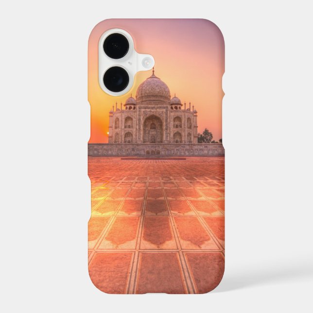 Monuments | Taj Mahal, India at Sunset iPhone Case (Back)