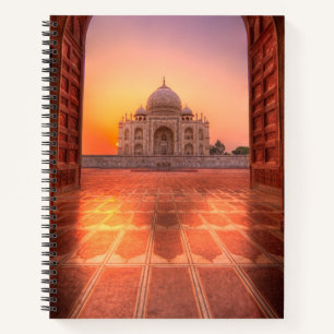 Monuments   Taj Mahal, India at Sunset Notebook