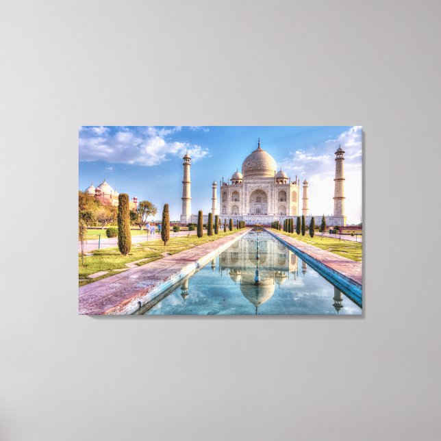 Monuments | Taj Mahal Sunrise Canvas Print (Front)