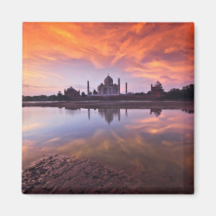 Monuments   Taj Mahal Sunset Magnet