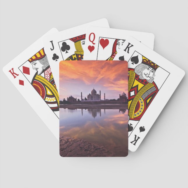 Monuments | Taj Mahal Sunset Playing Cards (Back)