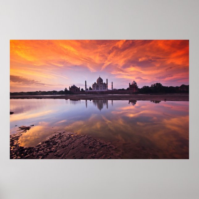 Monuments | Taj Mahal Sunset Poster (Front)
