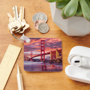 Monuments The Golden Gate San Francisco, CA Key Ring