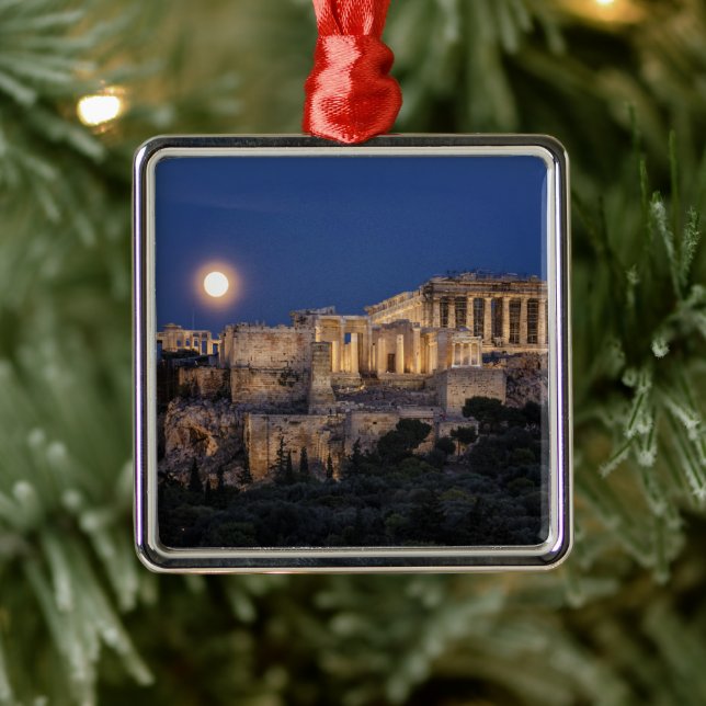 Monuments | The Parthenon Athens, Greece Metal Tree Decoration (Tree)