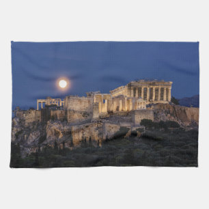 Monuments The Parthenon Athens, Greece Tea Towel