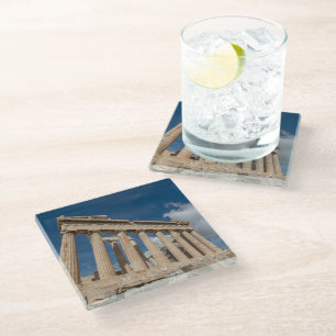 Monuments   The Parthenon, Greece Glass Coaster