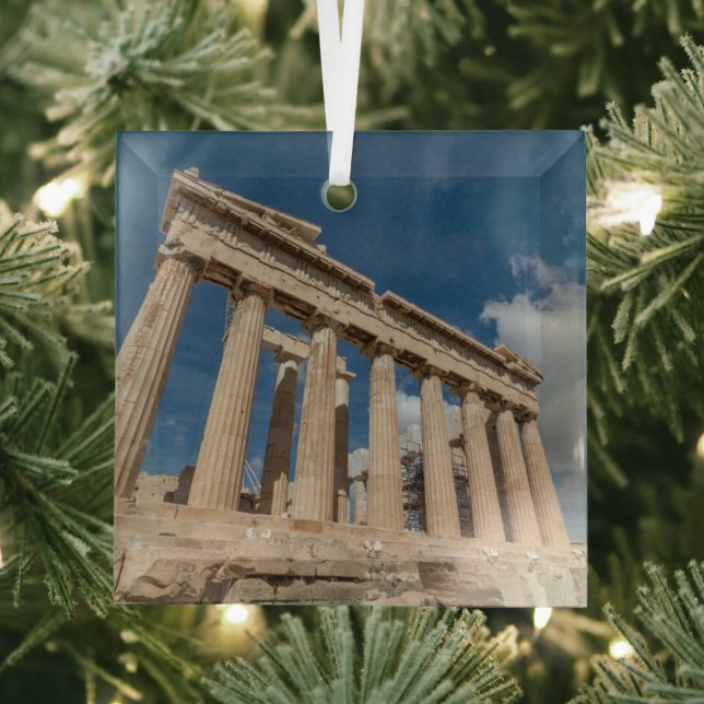 Monuments | The Parthenon, Greece Glass Tree Decoration (Insitu)
