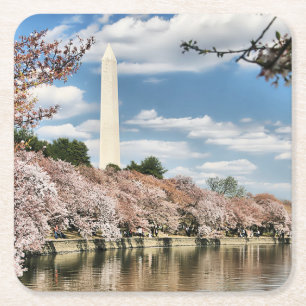Monuments Washington Memorial Square Paper Coaster