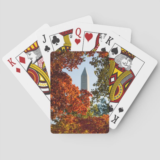 Monuments | Washington Monument in Autumn Playing Cards (Back)