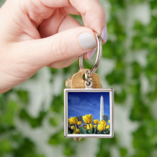 Monuments   Washington Monument in Spring Key Ring