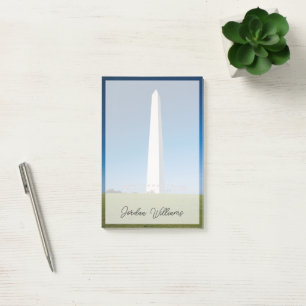 Monuments Washington Monument with Flags Post-it Notes