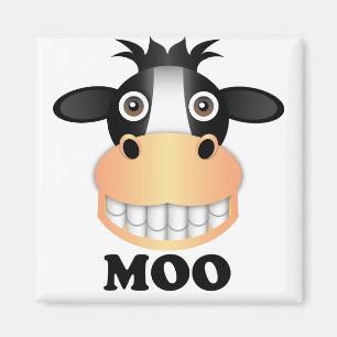 Moo - 2 Inch Square Magnet Magnet