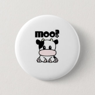 Moo? 6 Cm Round Badge