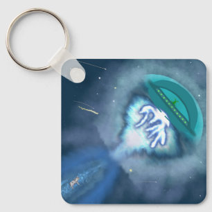 Moo Abduction Key Ring
