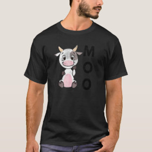 Moo Baby Cow Farmer Farm Animal Country Life T-Shirt