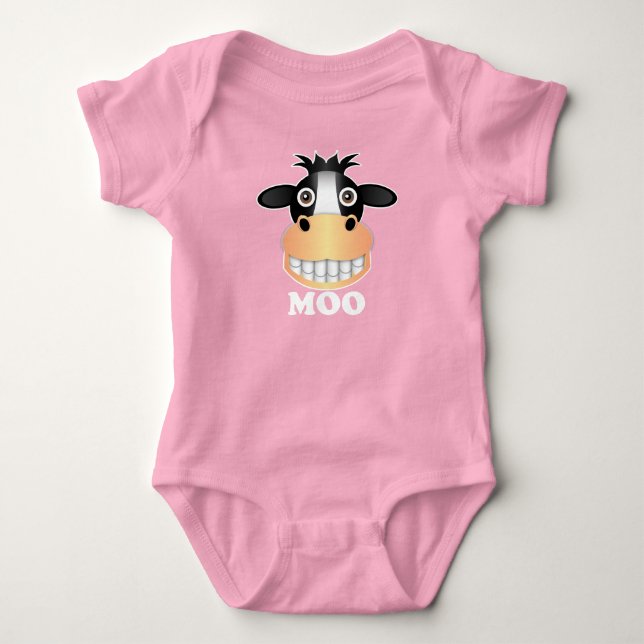 Moo - Baby Jersey Bodysuit (Front)