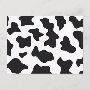 MOO Black and White Dairy Cow Pattern Print Gifts Postcard