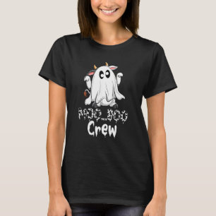 Moo..Boo Crew Halloween Kids Costume Boo Ghost Cow T-Shirt