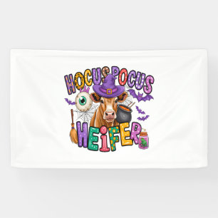 Moo Boo Halloween Cow Banner