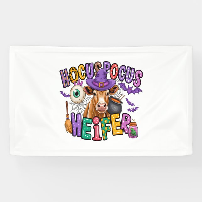 Moo Boo Halloween Cow Banner (Horizontal)