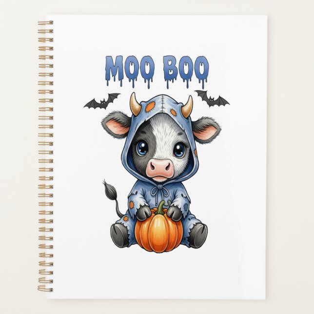 Moo Boo Halloween Cow Planner (Front)