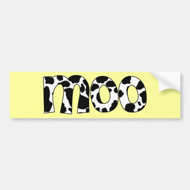 Moo Bumper Sticker (Front)