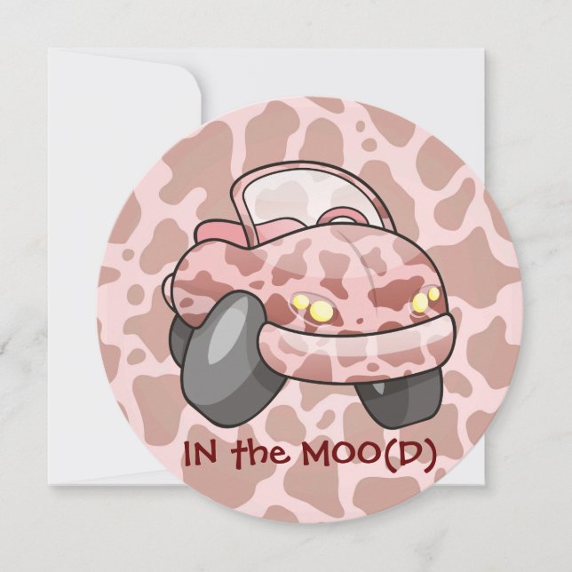 Moo Car Invitation (Front)