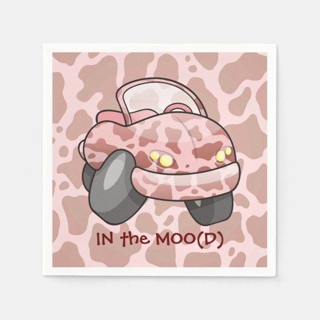 Moo Car Napkin (Front)