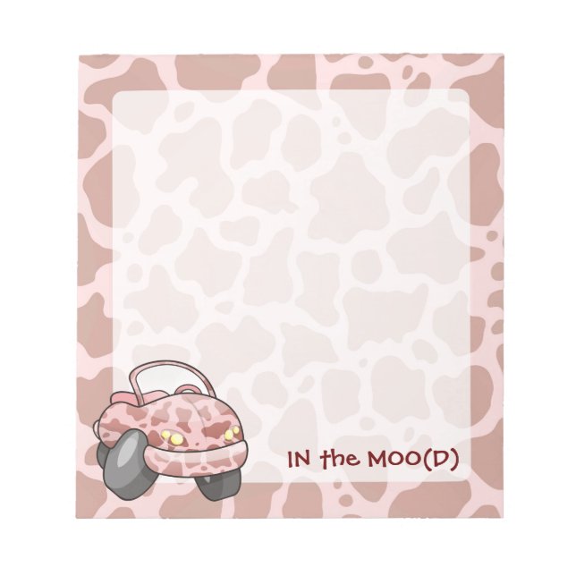 Moo Car Notepad (Front)