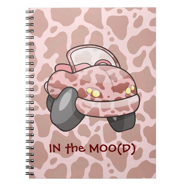 Moo Car Spiral Notebook (Front)