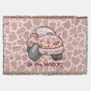Moo Car Throw Blanket