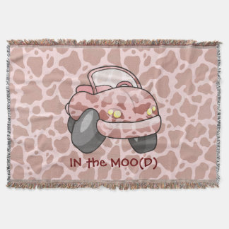 Moo Car Throw Blanket
