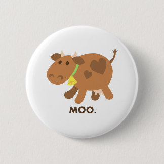 Moo Cow 6 Cm Round Badge