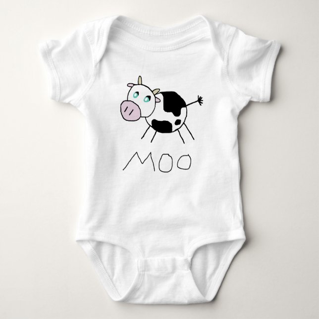 Moo Cow Baby Bodysuit (Front)