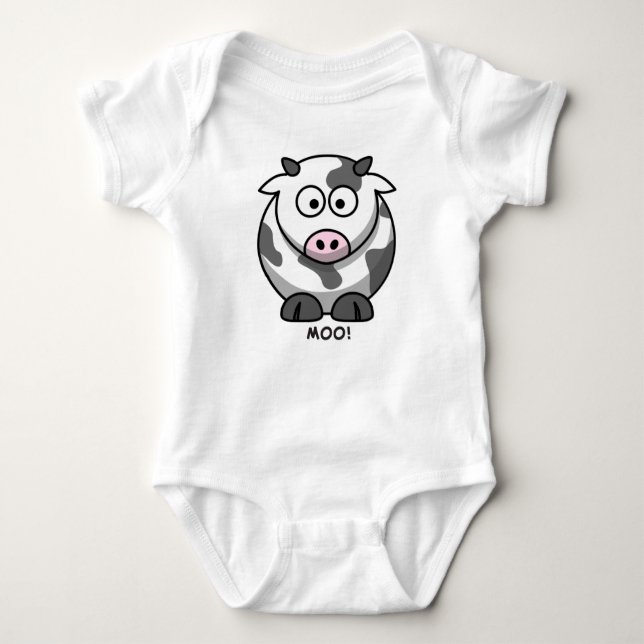 Moo Cow Baby Bodysuit (Front)