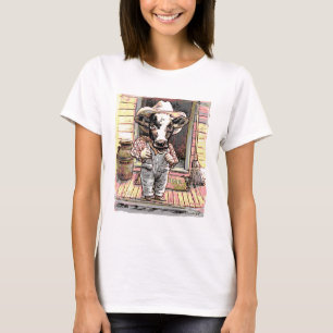 Moo Cow Boy by Mudge T-Shirt