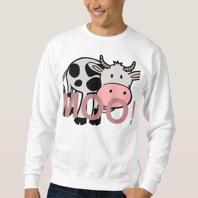 moo cow-cartoon sweatshirt (Front)