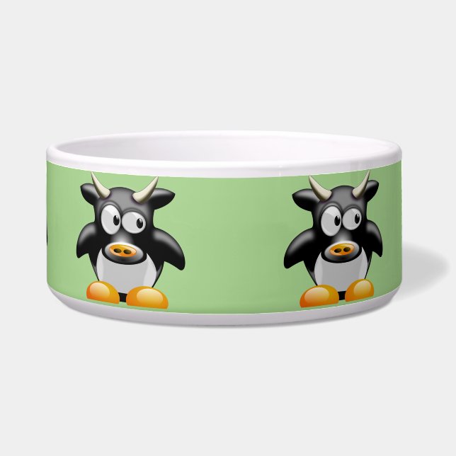 moo cow cat food bowl (Front)