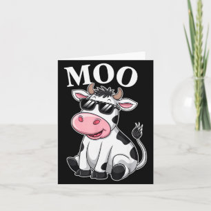 Moo Cow - Funny Farmer Cow For Men Women Kids Boys Card