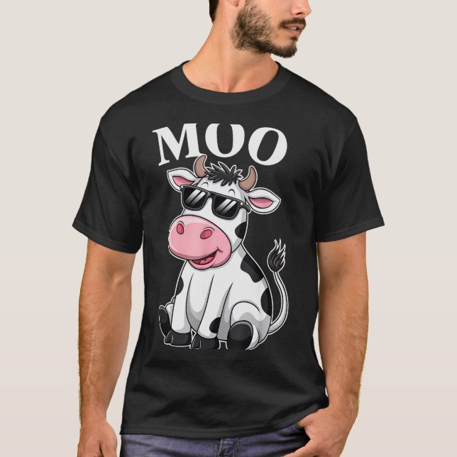 Moo Cow - Funny Farmer Cow For Men Women Kids Boys T-Shirt (Front)
