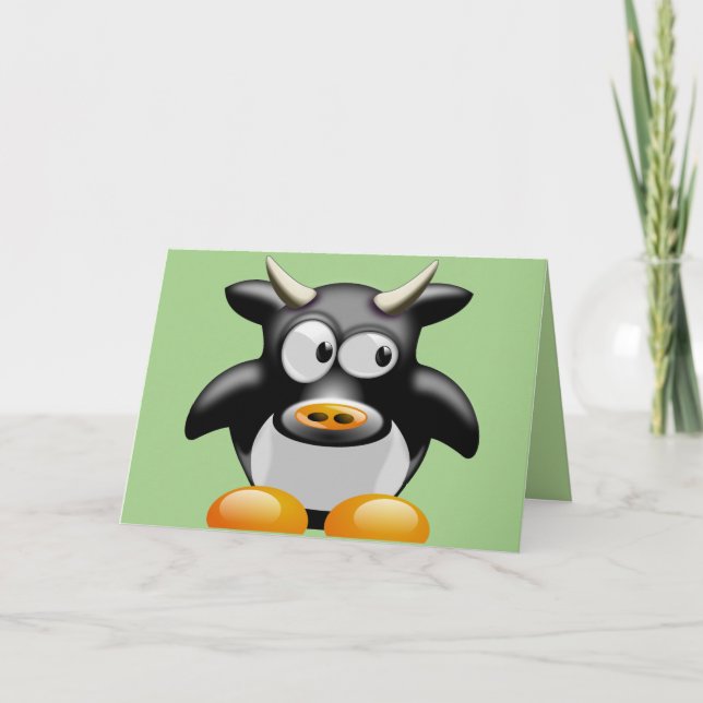 moo cow greeting card (Front)