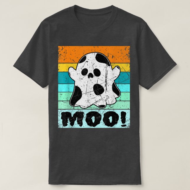 Moo Cow Print For Men Women Kids Halloween Clothes T-Shirt (Design Front)