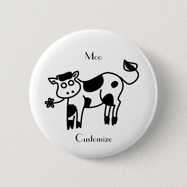 Moo Cow Thunder_Cove  6 Cm Round Badge (Front)