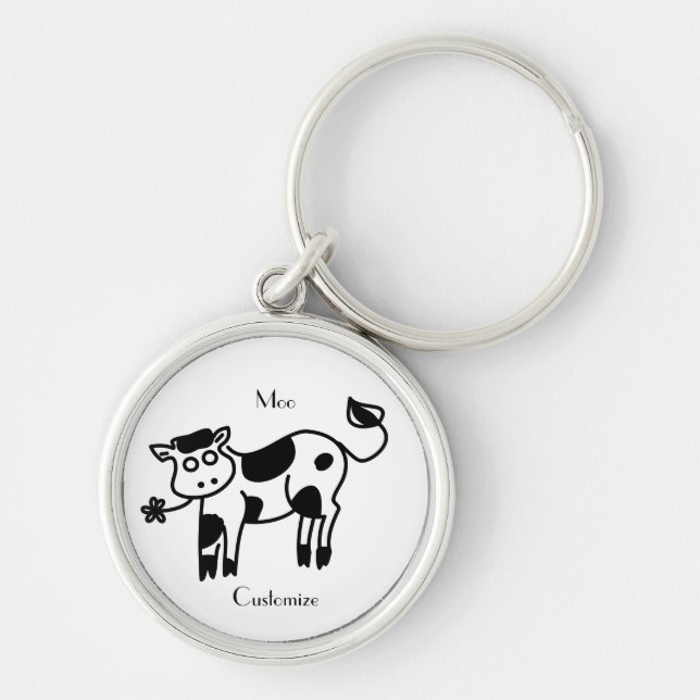 Moo Cow Thunder_Cove  Key Ring (Front)