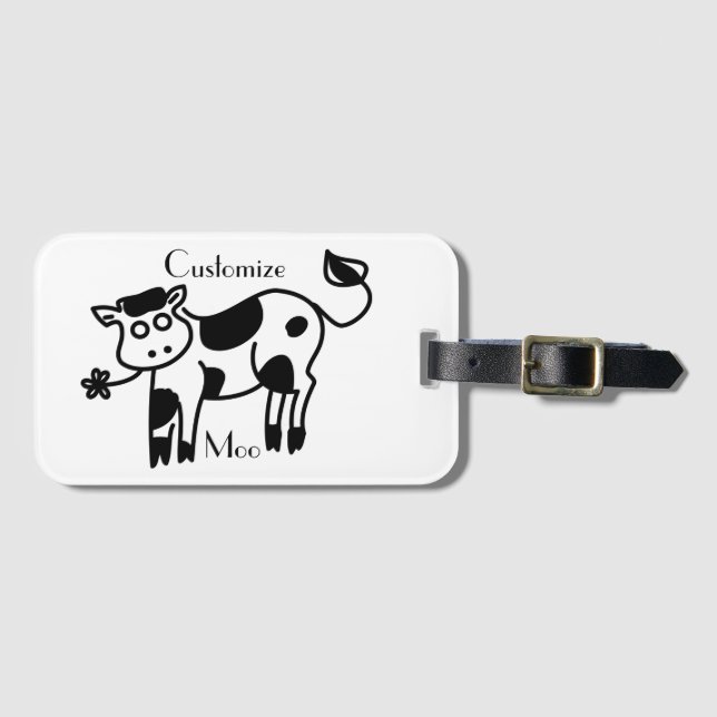 Moo Cow Thunder_Cove  Luggage Tag (Front Horizontal)