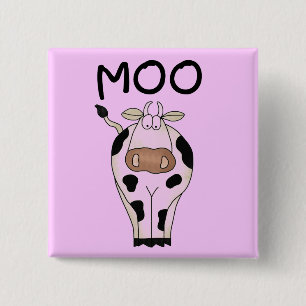 Moo Cow Tshirts and Gifts 15 Cm Square Badge